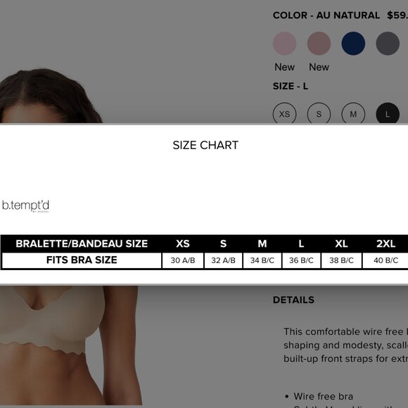 b. Tempt’d by Wacoal large scalloped edge Bralette - Picture 14 of 14